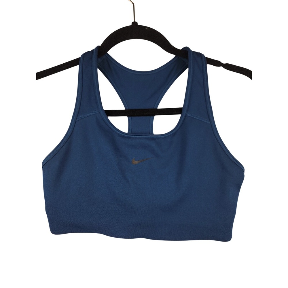 Nike Dri-Fit Racerback Sports Bra Blue Athletic Workout Gym Medium